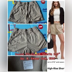 Lululemon Dance Studio Shorts 3.5” 
size 8 
sheer oak